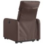Sillón reclinable elevable cuero sintético marrón en Sillones | Comprar online en Foru.es