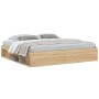 Estructura de cama roble Sonoma 200x200 cm de vidaXL, Camas y somieres - Ref: Foro24-3203889, Precio: 196,14 €, Descuento: %