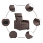 Sillón reclinable elevable cuero sintético marrón en Sillones | Comprar online en Foru.es