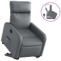 Sillón reclinable elevable cuero artificial gris en Sillones | Comprar online en Foru.es