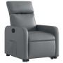 Sillón reclinable elevable cuero artificial gris en Sillones | Comprar online en Foru.es