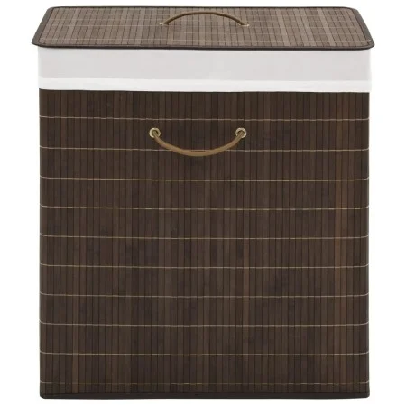 Cesto de la ropa de bambú rectangular marrón oscuro de vidaXL, Cestas para ropa - Ref: Foro24-245582, Precio: 34,15 €, Descue...
