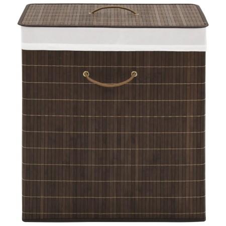 Cesto de la ropa de bambú rectangular marrón oscuro de vidaXL, Cestas para ropa - Ref: Foro24-245582, Precio: 34,93 €, Descue...