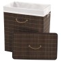 Cesto de la ropa de bambú rectangular marrón oscuro de vidaXL, Cestas para ropa - Ref: Foro24-245582, Precio: 34,93 €, Descue...
