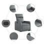 Sillón reclinable elevable cuero artificial gris en Sillones | Comprar online en Foru.es