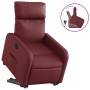 Sillón reclinable elevable cuero artificial rojo tinto en Sillones | Comprar online en Foru.es