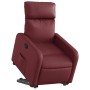 Sillón reclinable elevable cuero artificial rojo tinto en Sillones | Comprar online en Foru.es