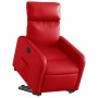 Sillón reclinable elevable cuero artificial rojo en Sillones | Comprar online en Foru.es