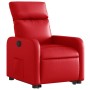 Sillón reclinable elevable cuero artificial rojo en Sillones | Comprar online en Foru.es