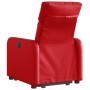 Sillón reclinable elevable cuero artificial rojo en Sillones | Comprar online en Foru.es