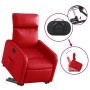 Sillón reclinable elevable cuero artificial rojo en Sillones | Comprar online en Foru.es