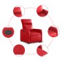 Sillón reclinable elevable cuero artificial rojo en Sillones | Comprar online en Foru.es