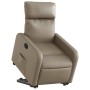 Sillón reclinable elevable cuero artificial color capuchino en Sillones | Comprar online en Foru.es