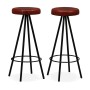 Taburetes de barra de cocina 2 unidades cuero auténtico de vidaXL, Taburetes de cocina - Ref: Foro24-245443, Precio: 167,19 €...