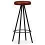 Taburetes de barra de cocina 2 unidades cuero auténtico de vidaXL, Taburetes de cocina - Ref: Foro24-245443, Precio: 167,19 €...