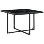 Set comedor de jardín 5 piezas y cojines ratán sintético negro de vidaXL, Conjuntos de jardín - Ref: Foro24-43898, Precio: 33...