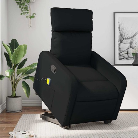 Sillón reclinable de masaje de pie cuero artificial negro en Sillones | Comprar online en Foru.es