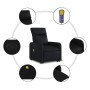 Sillón reclinable de masaje de pie cuero artificial negro en Sillones | Comprar online en Foru.es