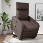 Sillón reclinable de masaje de pie de cuero sintético marrón en Sillones | Comprar online en Foru.es
