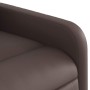Sillón reclinable de masaje de pie de cuero sintético marrón en Sillones | Comprar online en Foru.es