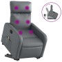 Sillón reclinable de masaje de pie cuero artificial gris en Sillones | Comprar online en Foru.es