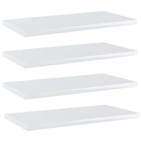 Estante estantería 4uds contrachapada blanco brillo 40x20x1,5cm de vidaXL, Estanterías - Ref: Foro24-805148, Precio: 20,33 €,...
