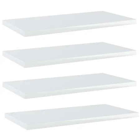 Estante estantería 4uds contrachapada blanco brillo 40x20x1,5cm de vidaXL, Estanterías - Ref: Foro24-805148, Precio: 20,33 €,...