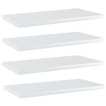 Estante estantería 4uds contrachapada blanco brillo 40x20x1,5cm de vidaXL, Estanterías - Ref: Foro24-805148, Precio: 20,64 €,...
