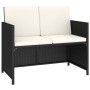 Set comedor de jardín 6 piezas y cojines ratán sintético negro de vidaXL, Conjuntos de jardín - Ref: Foro24-43903, Precio: 39...