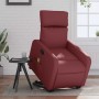 Sillón reclinable de masaje de pie cuero artificial rojo tinto en Sillones | Comprar online en Foru.es