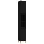 Armario de baño madera contrachapada negro 30x30x190 cm de vidaXL, Tocadores de baño - Ref: Foro24-819789, Precio: 76,91 €, D...