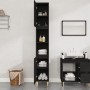 Armario de baño madera contrachapada negro 30x30x190 cm de vidaXL, Tocadores de baño - Ref: Foro24-819789, Precio: 76,91 €, D...