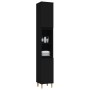 Armario de baño madera contrachapada negro 30x30x190 cm de vidaXL, Tocadores de baño - Ref: Foro24-819789, Precio: 76,91 €, D...