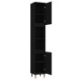 Armario de baño madera contrachapada negro 30x30x190 cm de vidaXL, Tocadores de baño - Ref: Foro24-819789, Precio: 76,91 €, D...