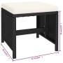 Set comedor de jardín 6 piezas y cojines ratán sintético negro de vidaXL, Conjuntos de jardín - Ref: Foro24-43903, Precio: 39...