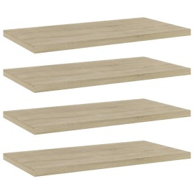 Estante estantería 4 uds contrachapada roble Sonoma 40x20x1,5cm de vidaXL, Estanterías - Ref: Foro24-805144, Precio: 18,83 €,...