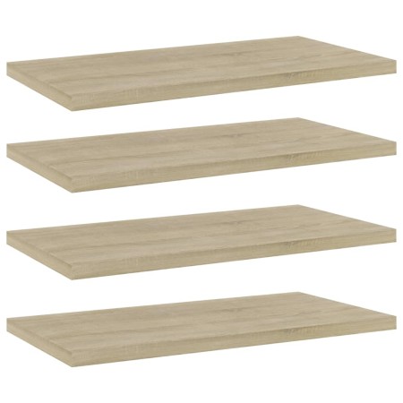 Estante estantería 4 uds contrachapada roble Sonoma 40x20x1,5cm de vidaXL, Estanterías - Ref: Foro24-805144, Precio: 18,83 €,...