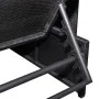 Sillas de jardín reclinables con mesa 2 uds ratán PE negro de vidaXL, Tumbonas - Ref: Foro24-43069, Precio: 174,45 €, Descuen...