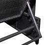 Sillas de jardín reclinables con mesa 2 uds ratán PE negro de vidaXL, Tumbonas - Ref: Foro24-43069, Precio: 175,70 €, Descuen...