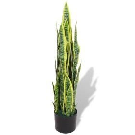 Planta sansevieria artificial con macetero 90 cm verde de vidaXL, Flora artificial - Ref: Foro24-244427, Precio: 75,13 €, Des...