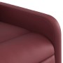 Sillón reclinable de masaje de pie cuero artificial rojo tinto en Sillones | Comprar online en Foru.es