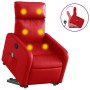 Sillón reclinable de masaje de pie cuero artificial rojo en Sillones | Comprar online en Foru.es