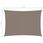 Toldo de vela rectangular de tela oxford gris taupe 6x8 m de vidaXL, Sombrillas - Ref: Foro24-135443, Precio: 123,77 €, Descu...