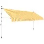 Toldo manual retráctil 400 cm naranja y blanco a rayas de vidaXL, Toldos - Ref: Foro24-43236, Precio: 88,94 €, Descuento: %
