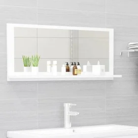 Espejo de baño madera contrachapada blanco 90x10,5x37 cm de vidaXL, Tocadores de baño - Ref: Foro24-804580, Precio: 34,85 €, ...