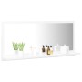 Espejo de baño madera contrachapada blanco 90x10,5x37 cm de vidaXL, Tocadores de baño - Ref: Foro24-804580, Precio: 35,24 €, ...