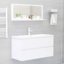 Espejo de baño madera contrachapada blanco 90x10,5x37 cm de vidaXL, Tocadores de baño - Ref: Foro24-804580, Precio: 35,24 €, ...