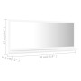 Espejo de baño madera contrachapada blanco 90x10,5x37 cm de vidaXL, Tocadores de baño - Ref: Foro24-804580, Precio: 35,24 €, ...