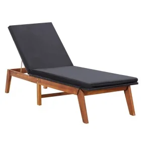 Tumbona con cojín ratán sintético y madera maciza de acacia de vidaXL, Tumbonas - Ref: Foro24-45990, Precio: 202,30 €, Descue...