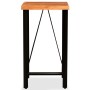 Set muebles de bar 3 pzas madera maciza acacia cuero genuino de vidaXL, muebles para cocinas y comedores - Ref: Foro24-275127...